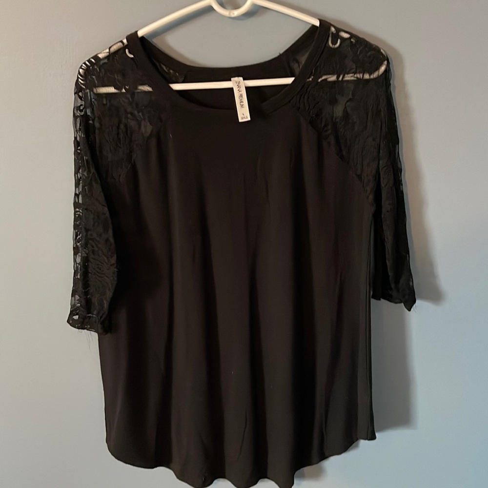 Black quarter sleeve (L)
